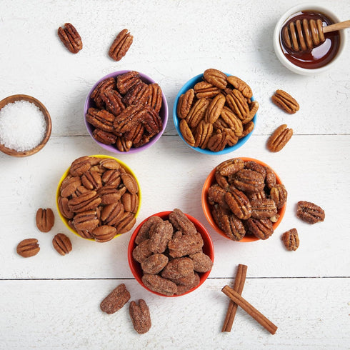 16 oz., Pecan Nation Honey Roasted Georgia Pecans, Natural, No Preservatives, Anti-oxidant Rich, Non-GMO, Irresistible