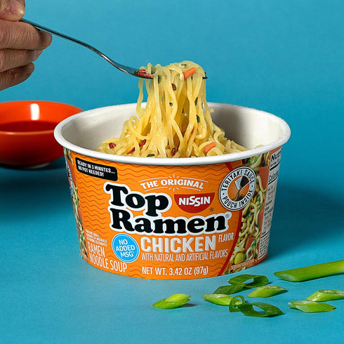 3.42 (Pack 6) Nissin Top Ramen Bowl Ramen Noodle Soup, Chicken, Ounce