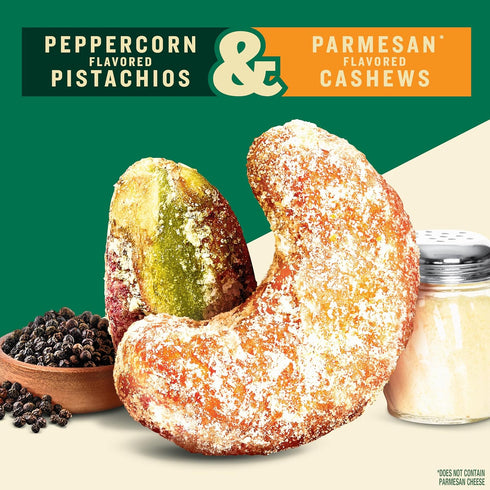 5oz PLANTERS Nut Duos, Flavored Nuts, Peppercorn Pistachios & Parmesan Cashews