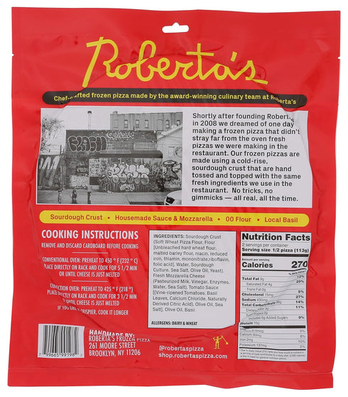 Robertas Frozen Pizza 9.8 , Pizza Margherita, Ounce
