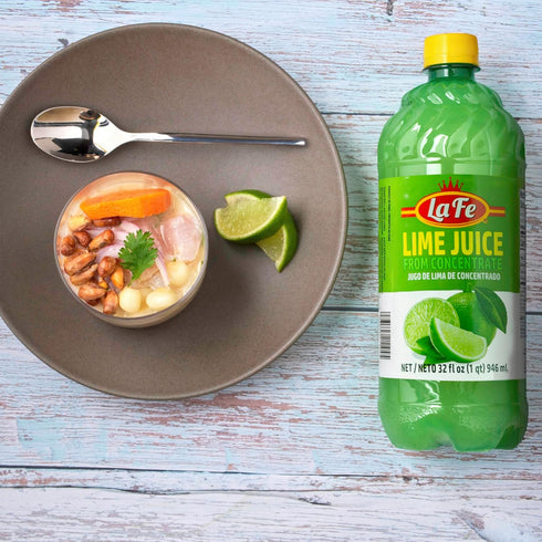 100% Pack 32oz La Fe Lime & Lemon Juice Variety - each from Lemon & Lime Juice Concentrate made with Fresh Lemons