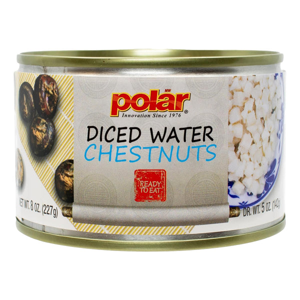 MW Polar Canned Vegetables Water Chestnuts, Diced, 8 Ounce, (Pack of 12