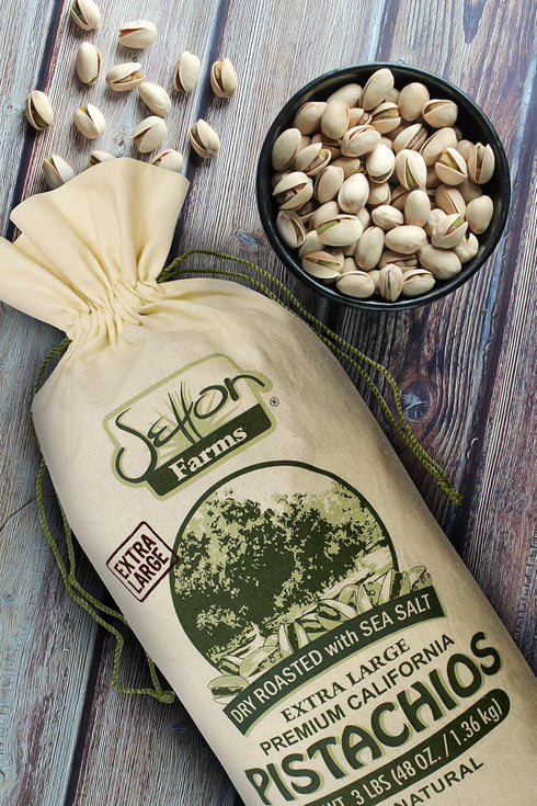 Setton 3lb 48 oz, Farms Pistachios, Dry Roasted and Salted Pistachios, Extra Large Premium California Pistachios
