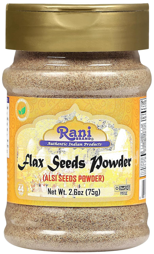 Rani Flax Seeds Powder, 2.6oz (75g) PET Jar, All Natural, Gluten Friendly, Non-GMO, Vegan