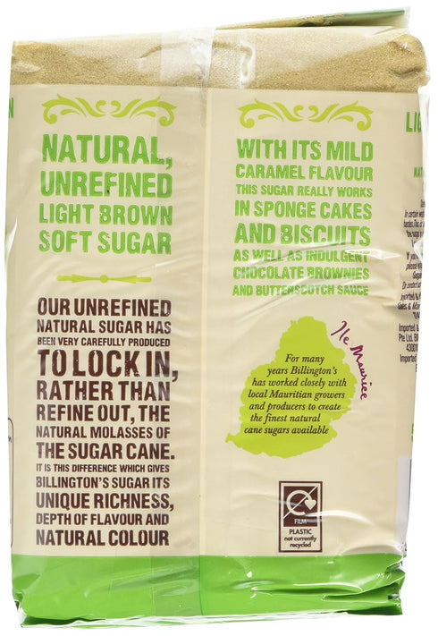 Billington's 500 BILLINGTONS Light Brown Soft Sugar, GR