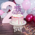 INNORU Purple Glitter Happy 13th Birthday Cake Topper - Cheers to 13 Years Party Decorations