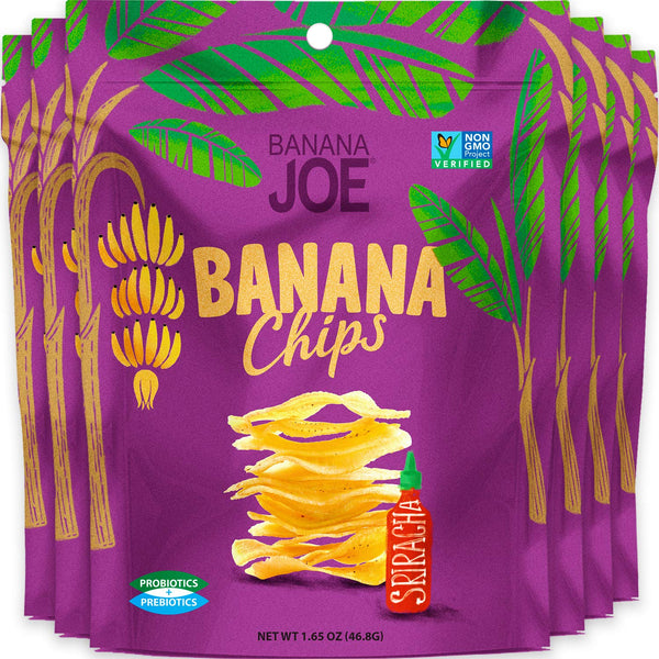 Banana Chips - Dried Bananas Gluten Free Chips (Siracha flavor) Dehydrated Fruits