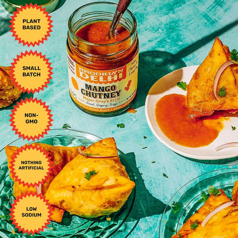 9 Pack 2 Brooklyn Delhi Mango Chutney - Ounces - Made with Ripe Mangos, Golden Raisins, Fresh Ginger, Garam Masala