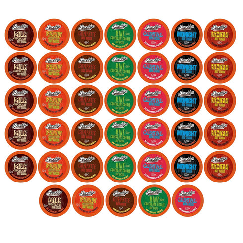 Brooklyn Beans Hot Chocolate Variety Pack Pods, Compatible with 2.0 K-Cup Brewers,