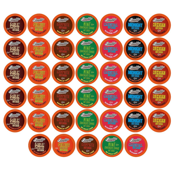 Brooklyn Beans Hot Chocolate Variety Pack Pods, Compatible with 2.0 K-Cup Brewers,