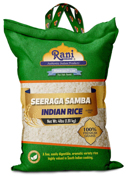 Rani Seeraga Samba Indian Rice 64oz (4lbs) 1.81kg Cloth Bag ~ All
