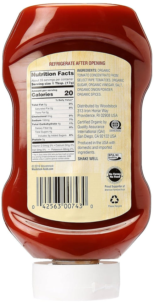 20 oz Woodstock Organic Tomato Ketchup