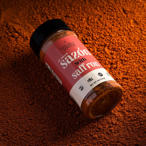 Golden Tower Sazon with Saffron - All Natural Seasoning, Non-GMO, Gluten Free, Vegan