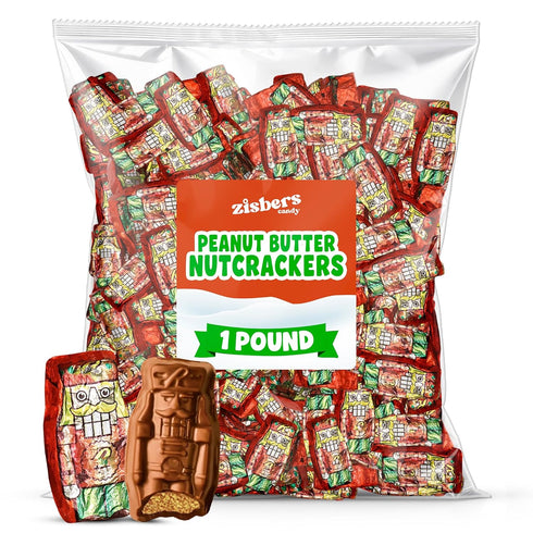 Christmas Candy NutCracker Peanut Butter Chocolate Candy - 1 Pound Individually Wrapped