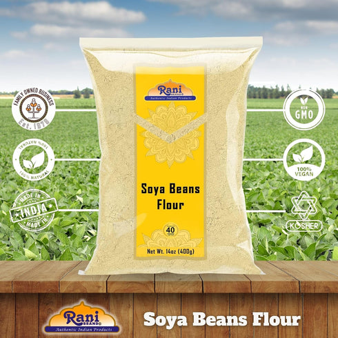 14oz (400g) Rani Soya Beans Flour (Soy flour) ~ All Natural | Vegan | Gluten Friendly | NON-GMO | Kosher | Indian