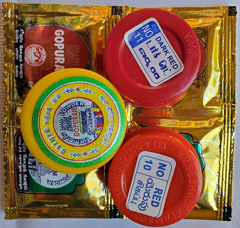 Gopuram Haldi Sindoor, 30 GM Pack (3 x 10 GM Tin)
