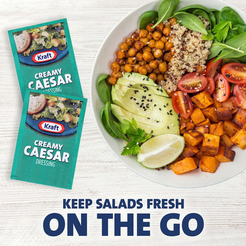Kraft Packet (1.5 oz Packets, Pack 60) Signature Creamy Caesar Salad Dressing Single Serve