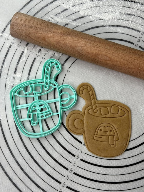 3D Kitchen Art Penguin Hot Chocolate Cosy Collection Cookie Cutter and Mold Produced by