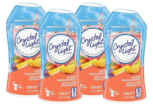 Crystal Light Mango Passionfruit Liquid Drink Mix, 1.62 fl oz. (Pack of 4), Caffeine Free