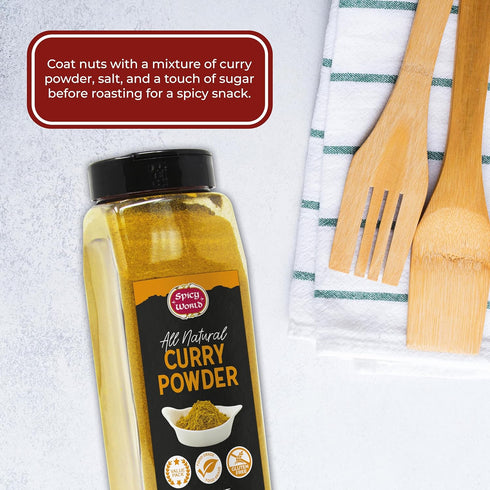 Spicy World 14.4 oz 9-Indian Curry Powder Jar - Authentic Blend of Spices, Premium Quality Blend for Curries