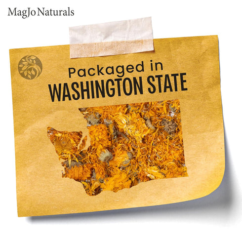 (1 MagJo Naturals, Calendula Flower Pound Bag) whole dried calendula flowers and petals, Calendula officinalis, loose