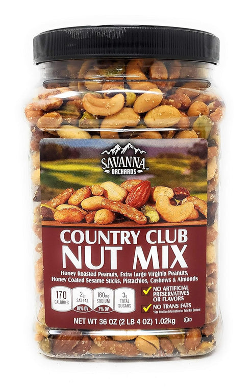 Savanna Orchards Country Club Nut Mix 36OZ (2.25LBS)