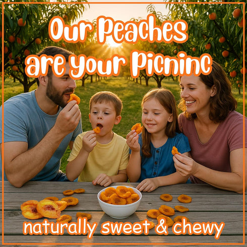 2 Lbs Dried Peaches by It's Delish, Bulk Bag | Naturally Sweet Fancy Peach Halves Slices, No Sugar Added, Dried Fruit