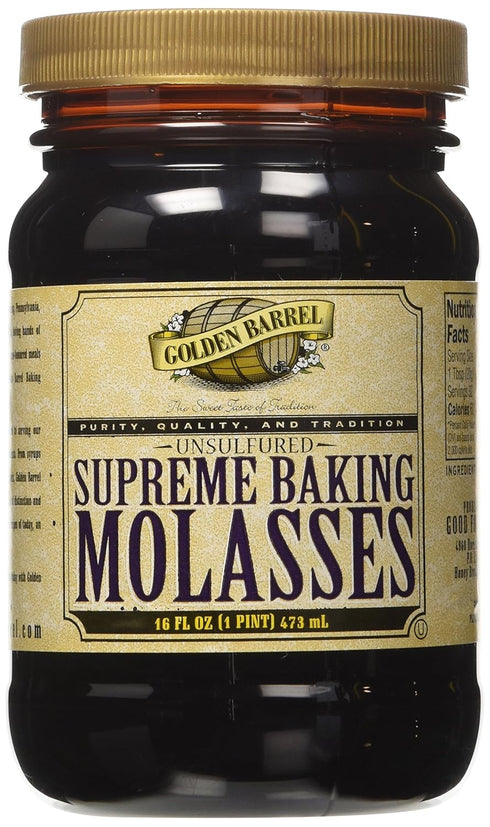Golden Barrel Unsulphured Supreme Baking/Barbados Molasses, 16 Ounce