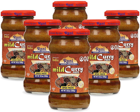 Rani Curry Paste MILD (Spice Paste) 10.5oz (300g) Glass Jar, Pack of