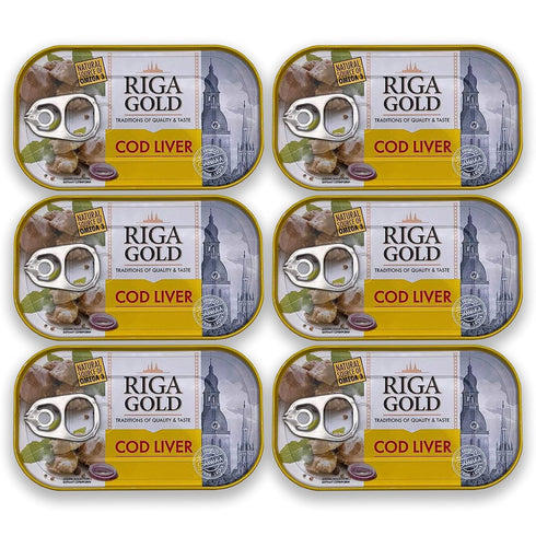 Riga Gold Cod Liver in Own Oil 4.27oz/ 121g From Iceland (Pack