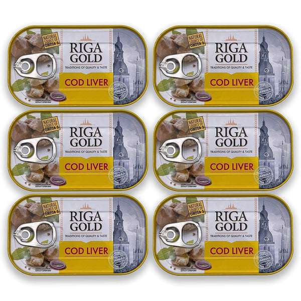 Riga Gold Cod Liver in Own Oil 4.27oz/ 121g From Iceland (Pack