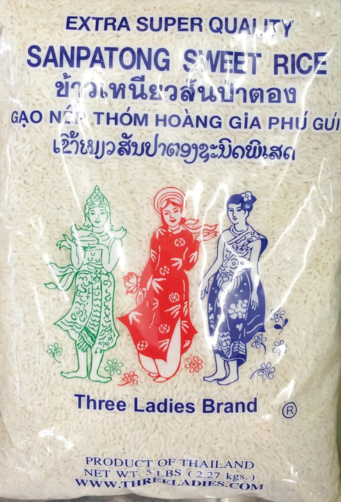 Three Ladies Sanpatong Sweet Rice 5 lbs (2 Pack)