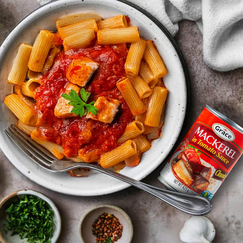 15oz 2 Pack Grace Chunky Mackerel In Tomato Sauce - - Canned Mackerel
