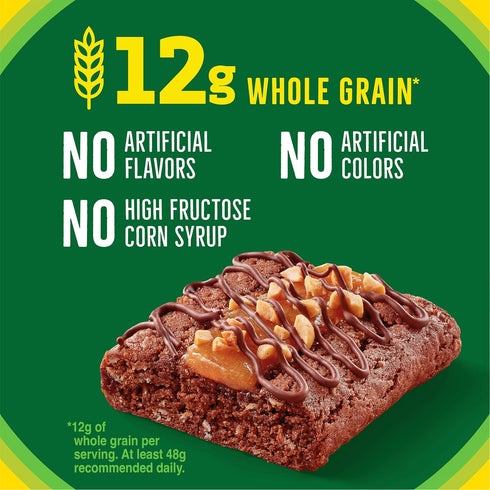 5 6.2 oz Nature Valley Soft Baked Sweet and Salty Bars, Chocolate Turtle, Made with Whole Grain, Bars