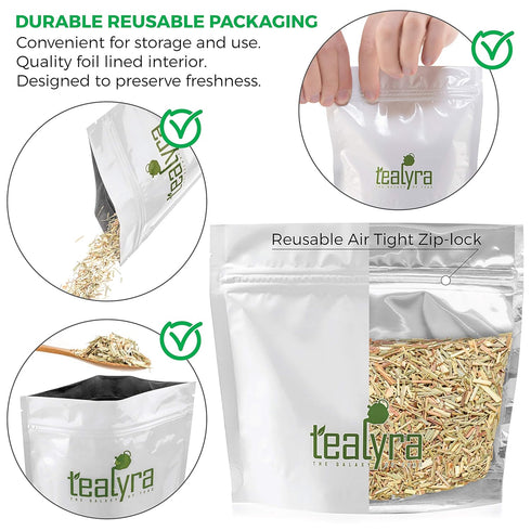 Tealyra Pure Lemongrass - Loose Leaf Herbal Tea, Caffeine-Free, Wellness Healthy Herb Tea, 224g