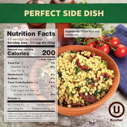 8.8oz (Pack 3, 26.4oz) Osem Israeli Pearl Couscous - Wheat Couscous Pearls, Pearled Mediterranean Pasta Alternative