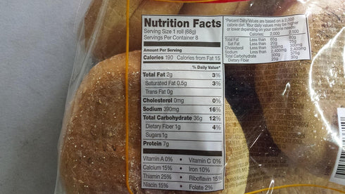 JOGRO 8-Pack 3 Packages Amoroso's Kaiser Rolls