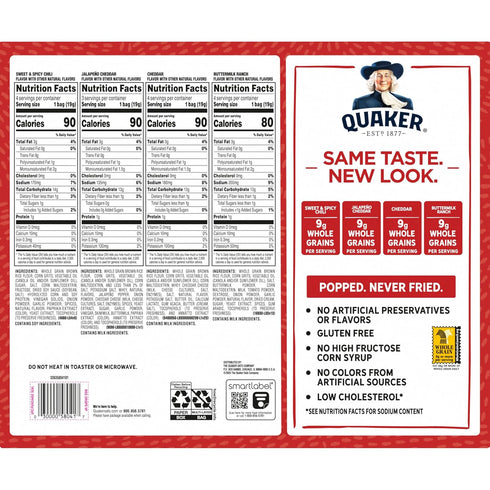 4 15 count Quaker Rice Crisps, Flavor Spicy and Savory Variety Mix