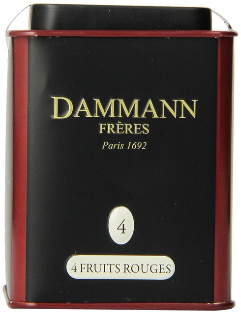 Dammann Freres Loose Leaf, Quatre Fruits Rouges, Premium Gourmet French Black Tea,