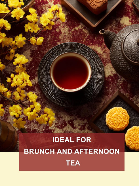 16oz TeeLux Decaf Pu erh Tea Loose Leaf, Naturally Aged Yunnan Decaffeinated Ripe Pu erh Tea, Smooth & Mellow Flavor