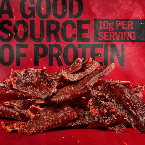 100% 10g 8 oz Jack Link's Beef Jerky Half Pounder - Original - Made with Real Beef - Ready to Eat Real Meat Protein