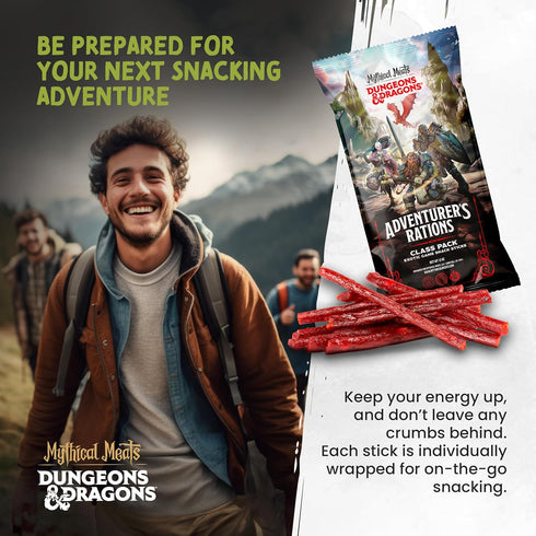 Packs Pack 12 Pack Mythical Meats Beef Jerky Snack Dungeons and Dragons gifts for Men Exotic Meat Stick Variety High