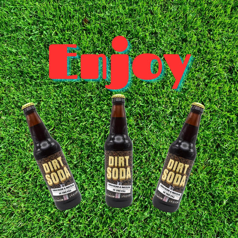 Generic 12 Pack 12 oz 12 Pack (12 pack) Dirt Soda | of Unique Grass Flavored Soda Pop with Real Cane Sugar | Glass