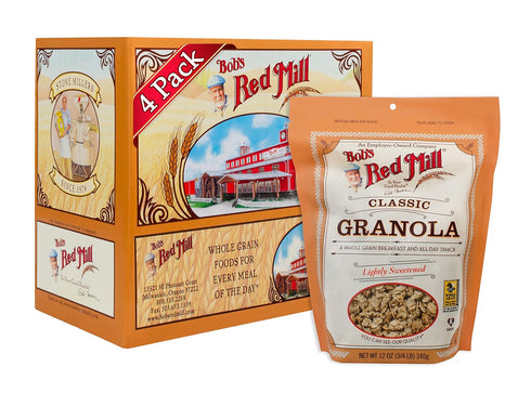 Bob's Red Mill Classic Granola, 12oz (Pack of 4) - Whole Grain,