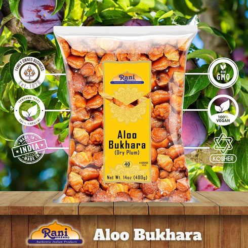 14oz (400g) Rani Aloo Bukhara (Dry Plum) ~ All Natural | Salt Free | Vegan | Gluten Friendly | NON-GMO | Kosher |