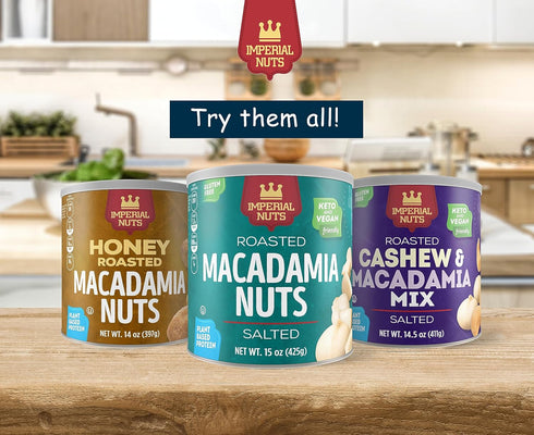 Imperial Nuts - Macadamia Nuts Oil Roasted Roasted | Gluten Free, Vegan and Keto Friendly Food | Plant Based Protein
