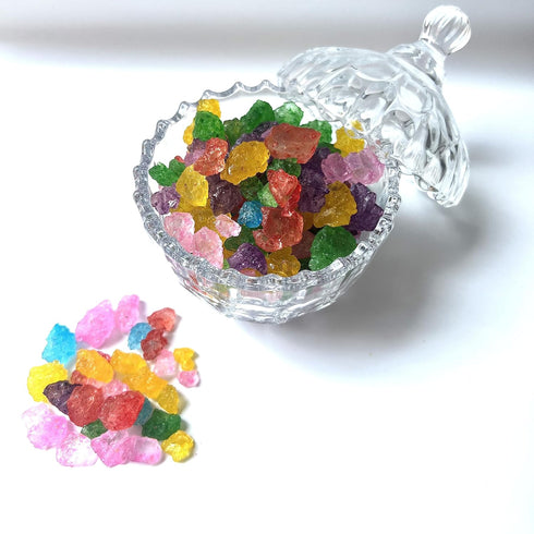 SweetGlob 1 Old Fashioned Large Rock Sugar Candy Gems, Lump Sugar Rock Crystals (Assorted Flavors, Pound)