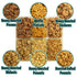 6-Compartment Honey Roasted Mixed Nuts Gift Basket Pecans, Walnuts, Cashews & Peanuts and Pretzel in Mini Bags, Wooden