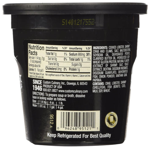Custom Culinary 1 Gold Label Base Seafood, Pound
