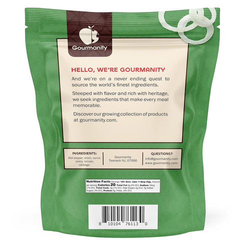 2lb Tasty Vegetable Soup Blend, Dehydrated Vegetables for Ramen Toppings, Stews, and Emergency Food, Bulk Resealable